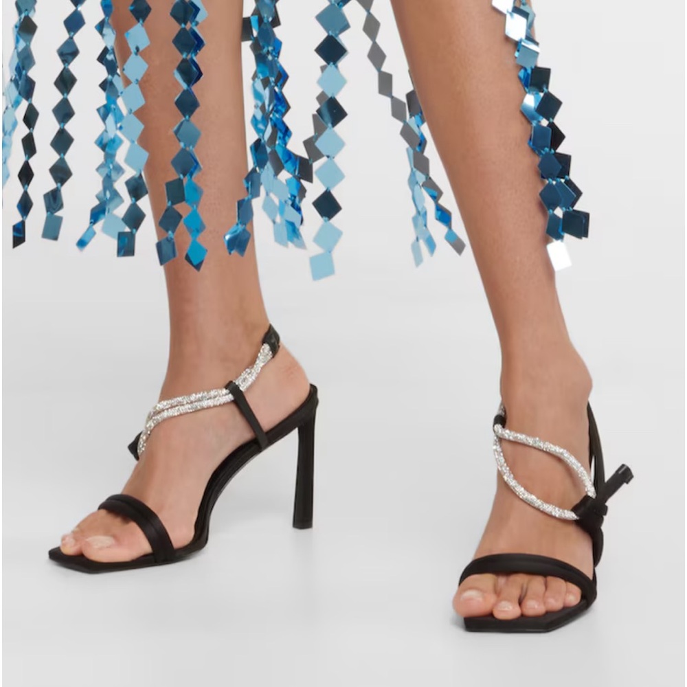 Jonathan‎ Simkhai Cassie Embellished Satin Sandals Size 40